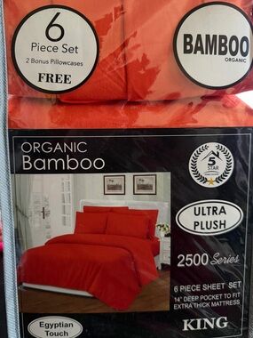 BAMBOO Organic Ultra Plush Sheet Set - orange 16